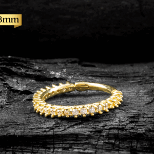 ARGOLA CLICKER OURO 18K CRAVEJADO 8MM - AMARELO - AAO4 - Imagem 1