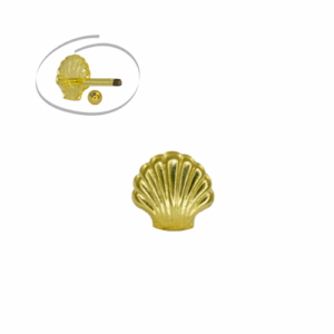 MICRO RETO CONCHA DO MAR - BANHADO A OURO - Imagem 1