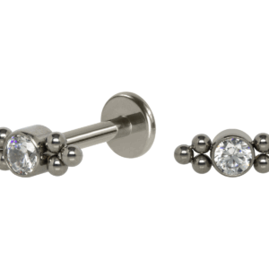 LABRET TITÂNIO R/I INDIANO C/ PEDRA - Imagem 1