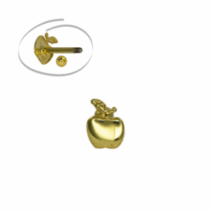 MICRO-RETO MAÇÃ  - BANHADO A OURO - Imagem 1