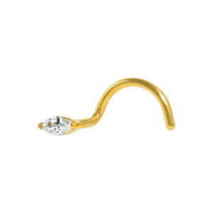 NOSTRIL TITÂNIO PVD GOLD C/ GARRAS PONTO DE LUZ - 0.8 X 6MM - Imagem 1