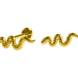 LABRET AÇO PVD GOLD R/I COBRA - Imagem 1