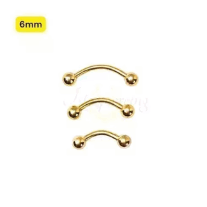 MICRO CURVO TITÂNIO PVD GOLD 1.2 X 6 X 3 - Imagem 1