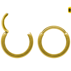 ARGOLA CLICKER TITÂNIO PVD GOLD LISA - 8MM - Imagem 1