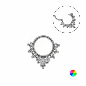 SEGMENTO CLICKER TITÂNIO INDIANO C/ PEDRA MOD6 - Imagem 1