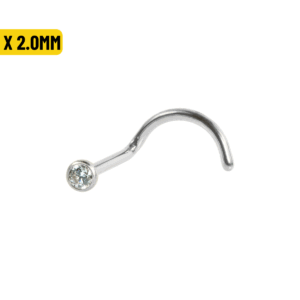 NOSTRIL AÇO C/ ZIRCÔNIA CRAV. INGLESA - 1.0 X 2.0MM - Imagem 1