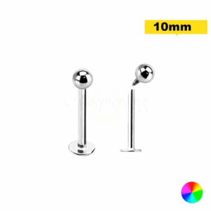 LABRET TITÂNIO NATURAL R/INTERNA 1.2 X 10 X 3MM - Imagem 1