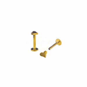 LABRET AÇO PVD GOLD R/I CORAÇÃO - Imagem 1