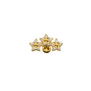 MICRO RETO CLUSTER 3 FLORES C239 - BANHADO A OURO - Imagem 1