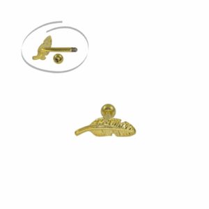 MICRO RETO PENA - BANHADO A OURO - Imagem 1