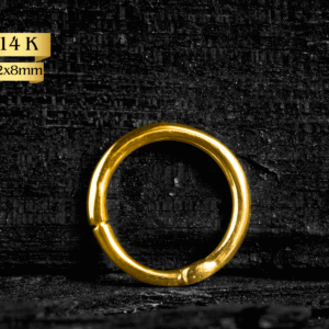SEGMENTO CLICKER OURO 14K - 1.2 X 8MM - AAO2 - Imagem 1