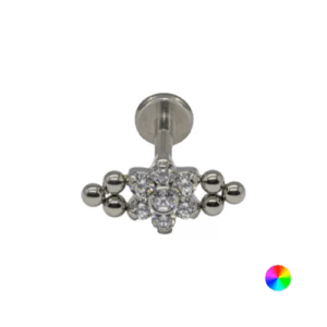LABRET TITÂNIO R/I INDIANO FLOR - Imagem 1