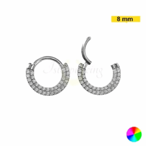 SEGMENTO CLICKER TITÂNIO DUPLO CRAVEJADO - 8MM - Imagem 1