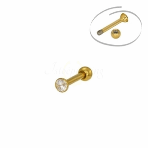 MICRO RETO TIT PVD GOLD AUSTRALIANO - 1.0 X 8 X 1.5MM - Imagem 1