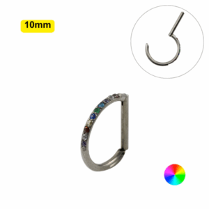 SEGMENTO CLICKER TITÂNIO OPEN D MULTI COLOR - 10MM - Imagem 1