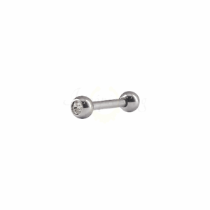 MICRO RETO AÇO C/ STRASS 1.2 X 8 X 3 - Imagem 1
