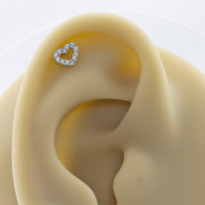 MICRO-RETO CORAÇÃO CRAVEJADO C86 - PRATA/ AÇO - Imagem 4