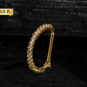SEGMENTO CLICKER OURO 18K OPEN D C/ PEDRA - 8MM - AAO48M - Imagem 1