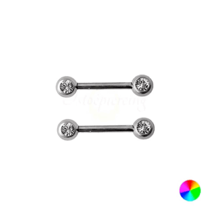 MAMILO TITÂNIO C/ PEDRA 1.2 X 12MM - Imagem 1