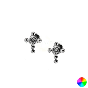 LABRET TITÂNIO R/I CRUZ C/ PEDRA - Imagem 1