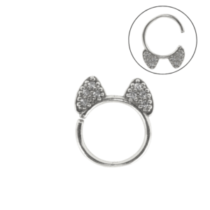 ARGOLA ORELHA DE GATINHO PRATA CA11 - PRATA - Imagem 1