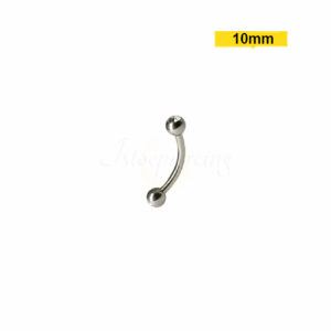 MICRO CURVO AÇO C/ STRASS 1.2 X 10 X 3MM - Imagem 1