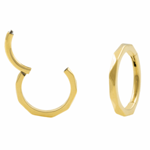 SEGMENTO CLICKER TITÂNIO PVD GOLD LAPIDADO - 8MM - Imagem 1