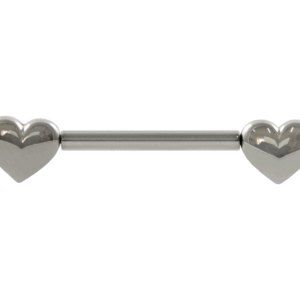 MAMILO TITÂNIO PUSH PIN CORAÇÃO LISO - Imagem 1