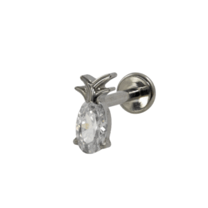 LABRET TITÂNIO R/I ABACAXI C/ PEDRA - Imagem 1