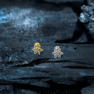 MICRO RETO MINI FLOR OURO 18K - AMARELO - Imagem 1