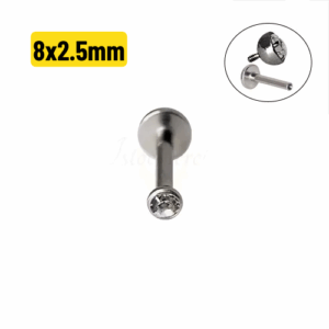 LABRET AÇO R/ INTERNA CRAV. INGLESA - 8 X 2.5MM - Imagem 1