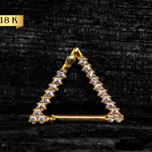 TRIÂNGULO CLICKER OURO 18K CRAVEJADO - 1.2 X 8MM - AAO38P - Imagem 1