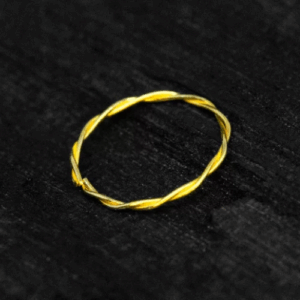 NOSTRIL ARGOLA TRANÇADA OURO 18K - Imagem 1