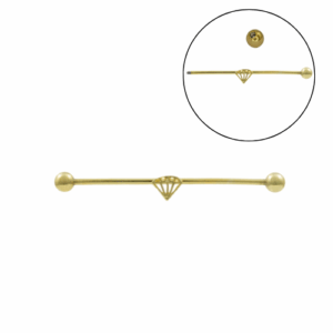 MEGABELL TRANSVERSAL DIAMANTE - BANHADO A OURO - Imagem 1