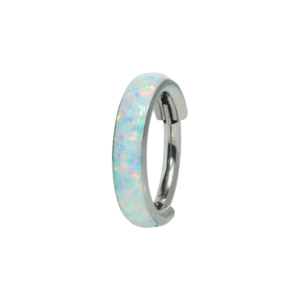 ARGOLA CLICKER TITÂNIO OPALA 1.2 X 8MM - BOREAL - Imagem 1