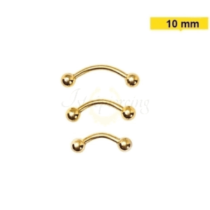 MICRO CURVO TITÂNIO PVD GOLD 1.2 X 10 X 3 - Imagem 1