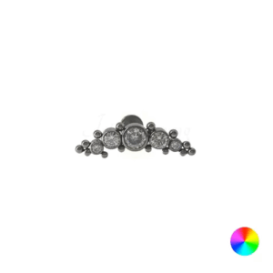 LABRET TITÂNIO R/I CLUSTER INDIANO C/ PEDRA MOD3 - Imagem 1