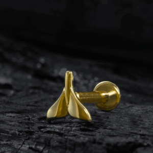 LABRET OURO 18K R/I CAUDA DE SEREIA - 1.2 X 8MM - CO205 - Imagem 1