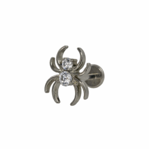 LABRET TITÂNIO R/I ARANHA C/ PEDRA - Imagem 1