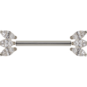 MAMILO TITÂNIO PUSH PIN C/ ZIRCÔNIA - Imagem 1