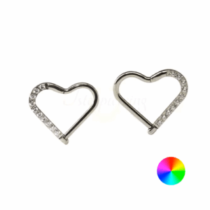 HEART TIT CLICKER LATERAL CRAVEJADO - LADO DIREITO 8MM - Imagem 1