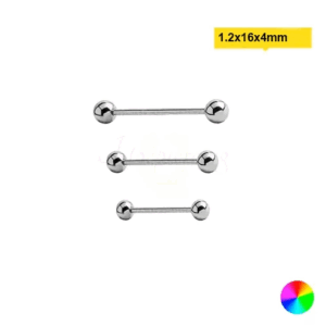 MICRO RETO TITÂNIO NATURAL - 1.2 X 16 X 4MM - Imagem 1