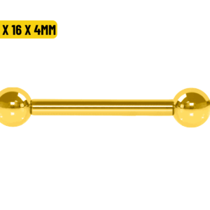 MICRO RETO TITÂNIO PVD GOLD R/INTERNA 1.6 X 16 X 4MM - Imagem 1