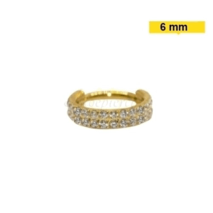SEGMENTO CLICKER TITÂNIO PVD C/ ZIRCÔNIA DUPLA - 6MM - Imagem 1
