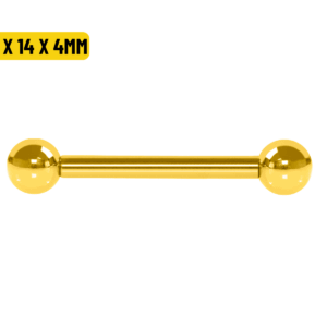 MICRO RETO TITÂNIO PVD GOLD R/INTERNA 1.6 X 14 X 4MM - Imagem 1