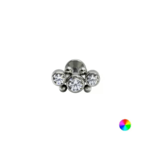 LABRET TITÂNIO R/I INDIANO C/ ZIRCÔNIA - Imagem 1