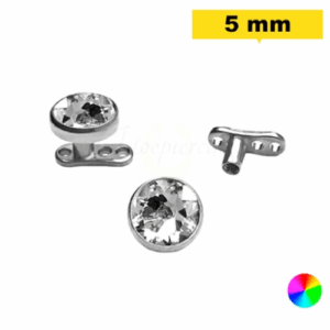 MICRODERMAL TITÂNIO P/ BRANCA  - 5MM - Imagem 1