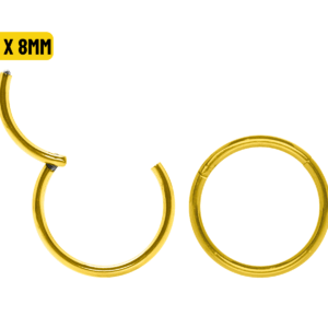 SEGMENTO CLICKER TITÂNIO PVD GOLD - 1.2 X 8MM - Imagem 1