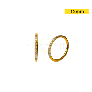 SEGMENTO CLICKER TITÂNIO PVD LATERAL C/ ZIRCÔNIA - 1.2 X12MM - Imagem 1
