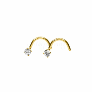 NOSTRIL AÇO PVD GOLD C/ GARRAS - 0.6 X 2.0MM - Imagem 1